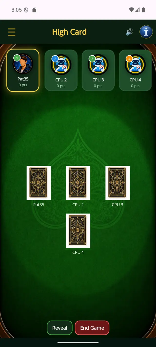 High Card — The deal