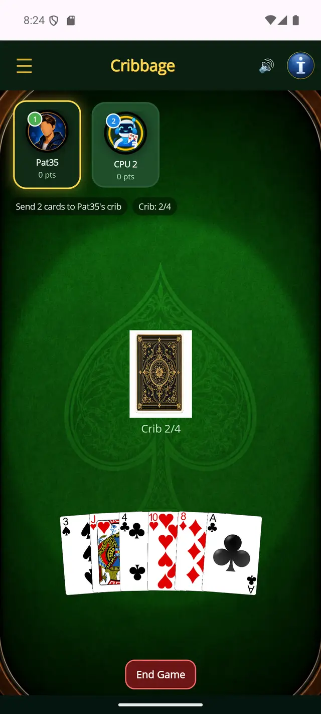 Cribbage — Feed the crib