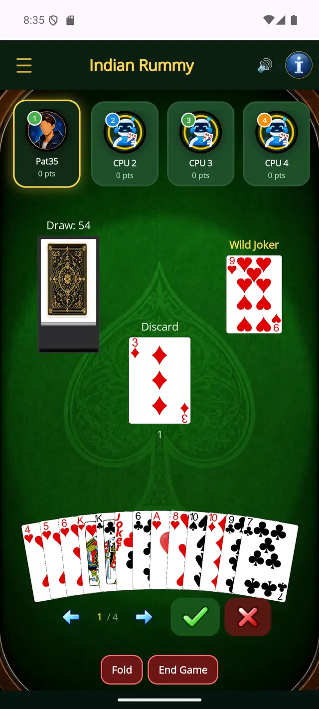 Indian Rummy — Arrange your hand