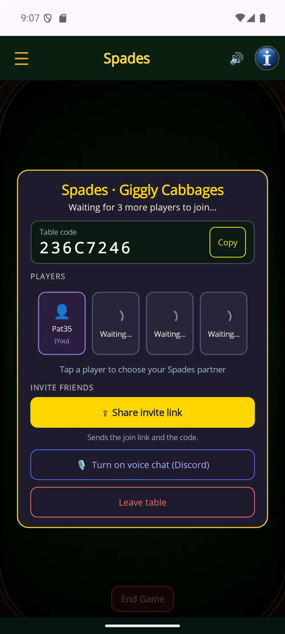 Card Games app — Share the code